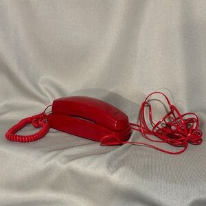 Vintage Med -Pat Red Push Button Phone
